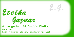 etelka gazmar business card